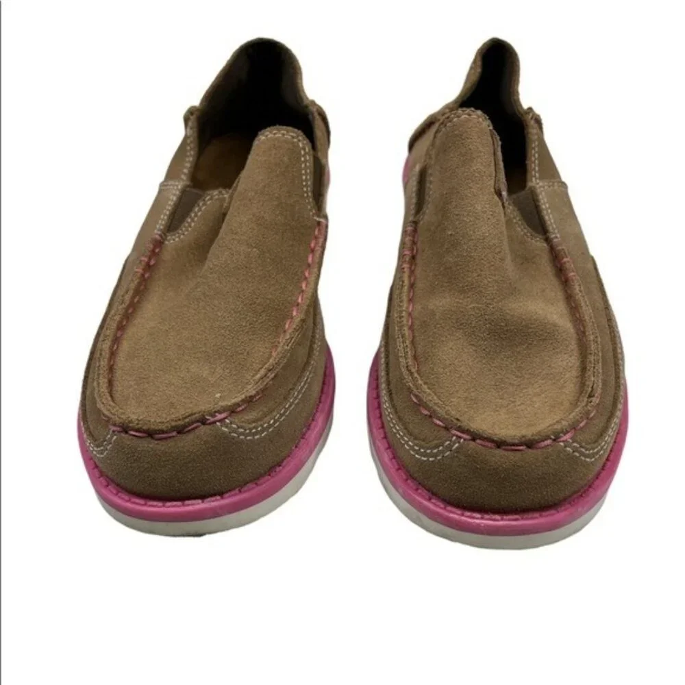 Ariat Big Kids' Cruiser Slip-on Shoe Dirty Taupe Suede Size 4.5